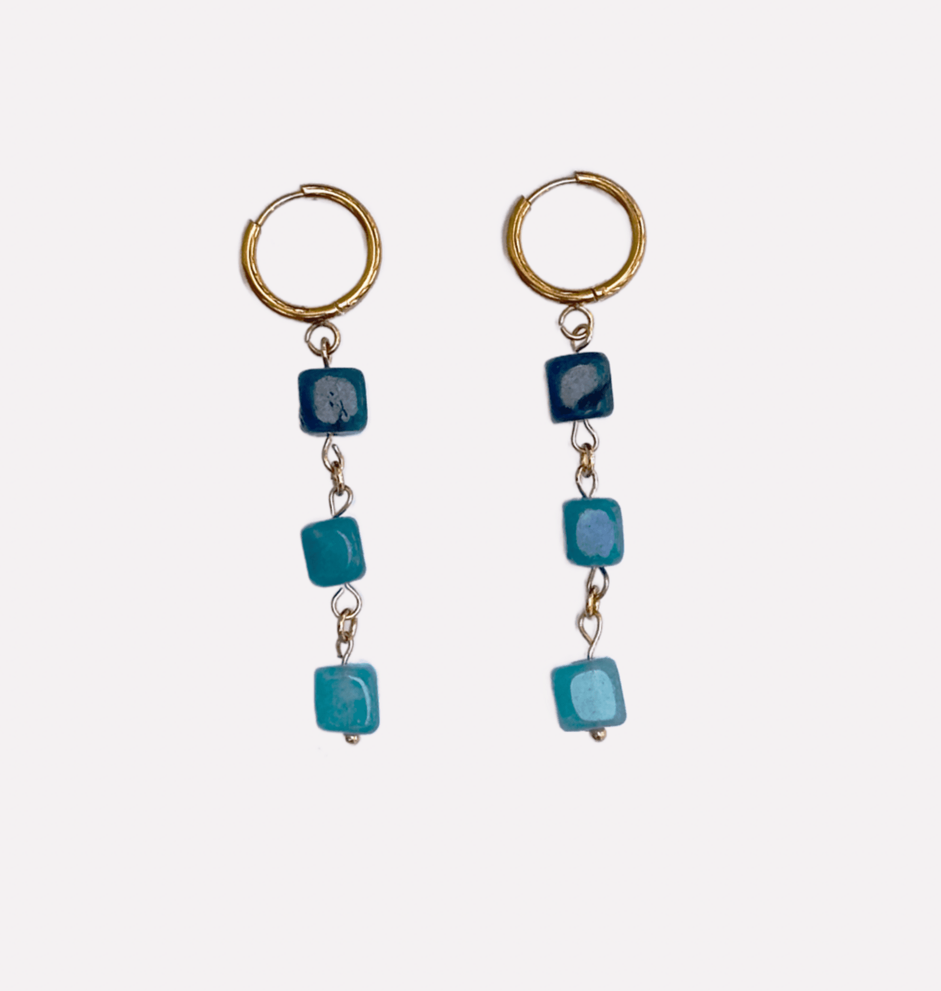 Pendientes piedra multicolor - 1