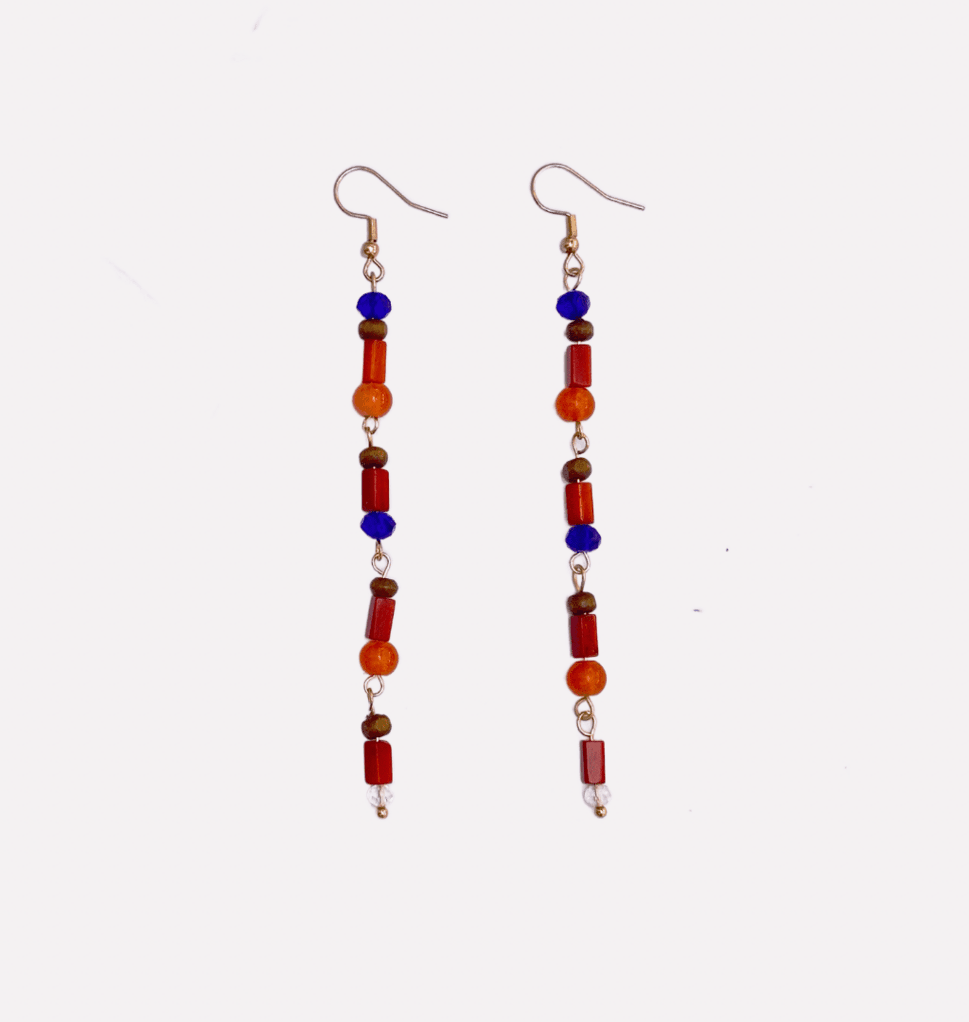 Pendientes piedra multicolor - 3