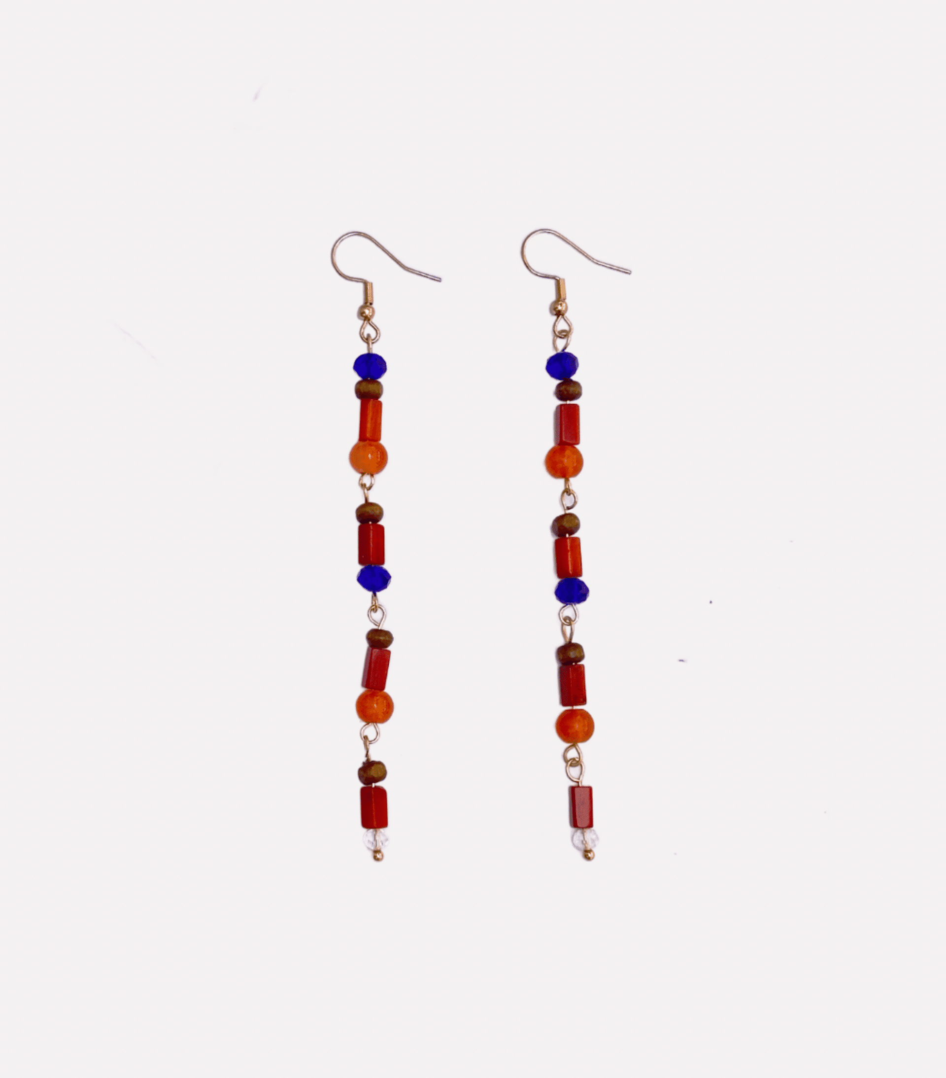 Pendientes piedra multicolor - 1