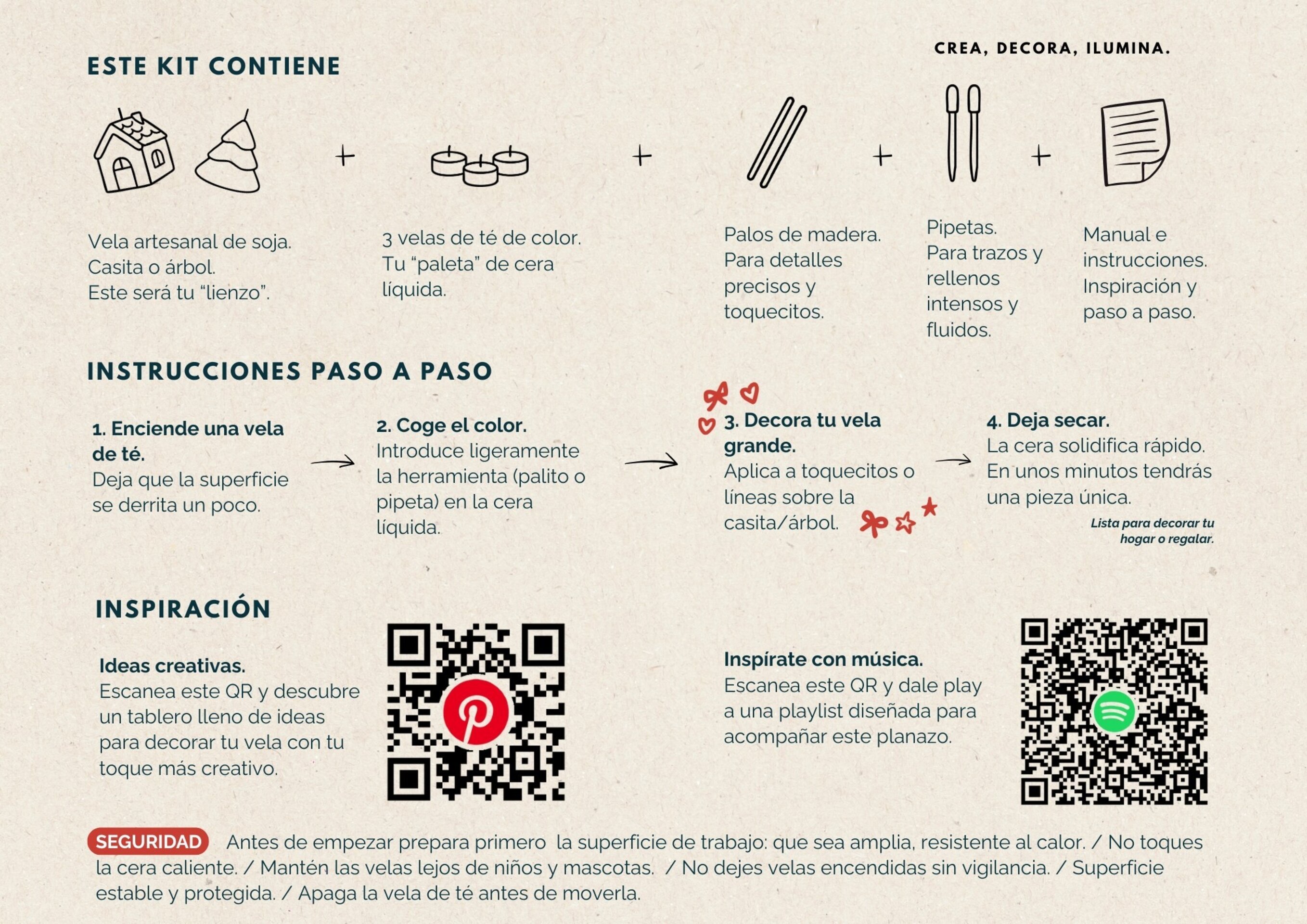 Kit para decorar velas navideñas - 2