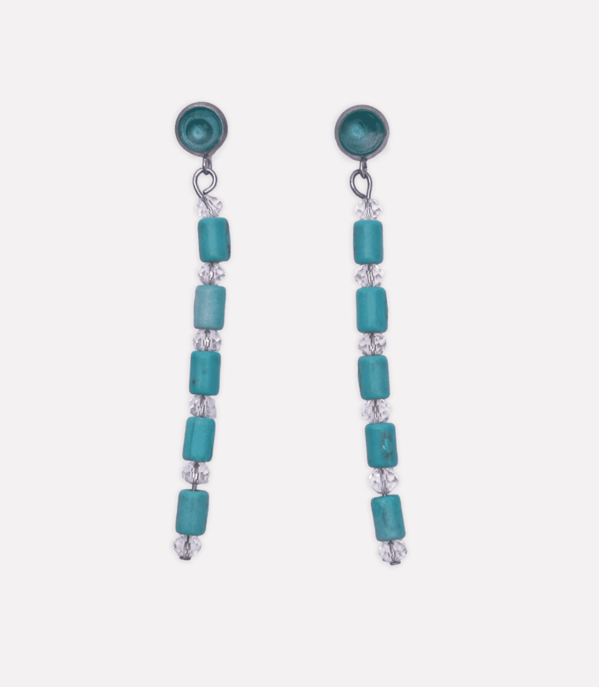 Pendientes piedra multicolor - 1