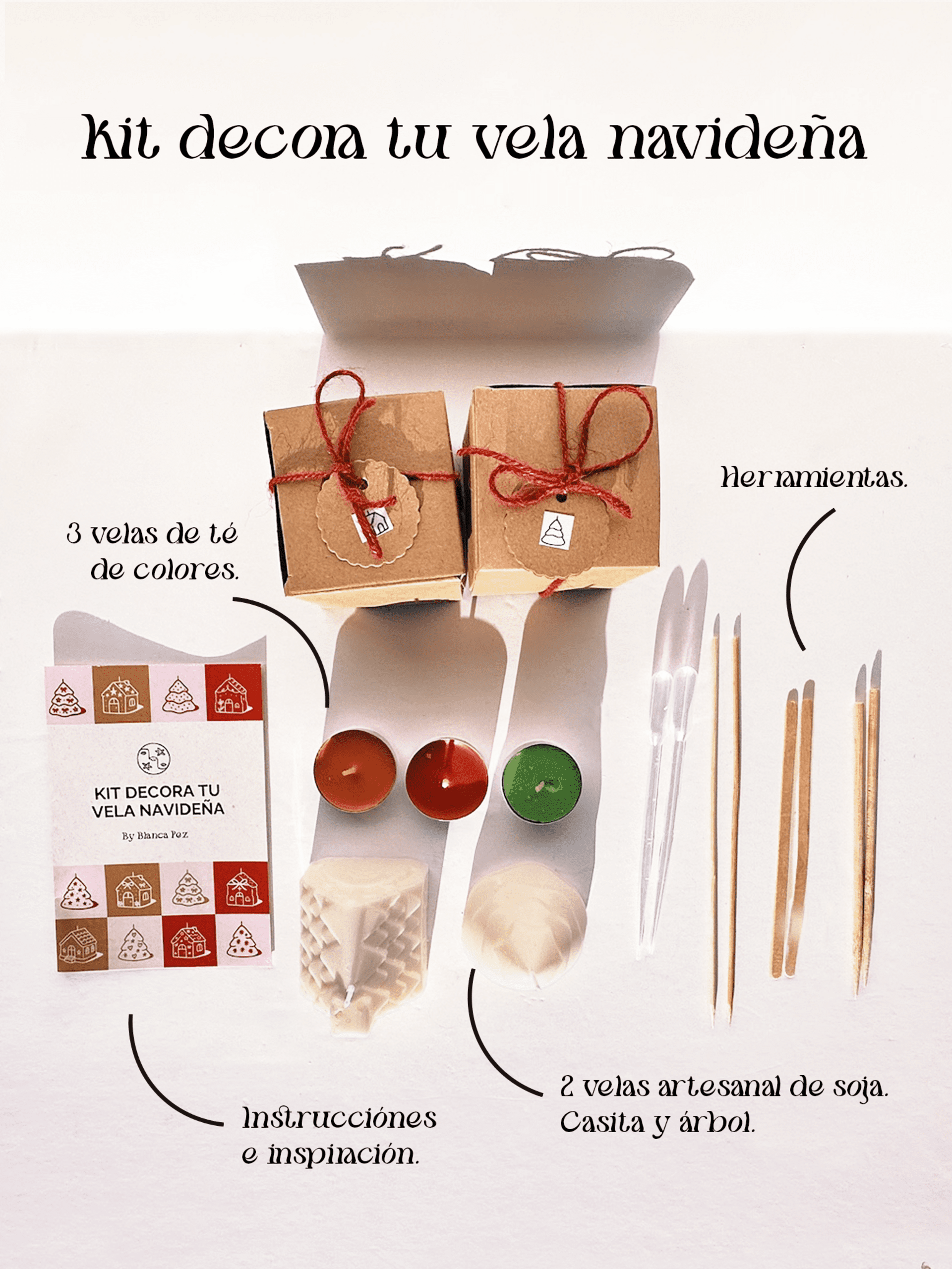 Kit para decorar velas navideñas - 1