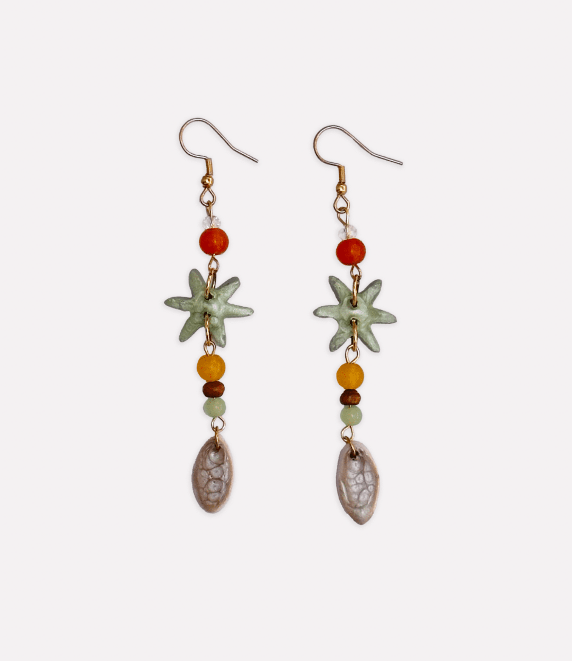 Pendientes piedra multicolor - 1