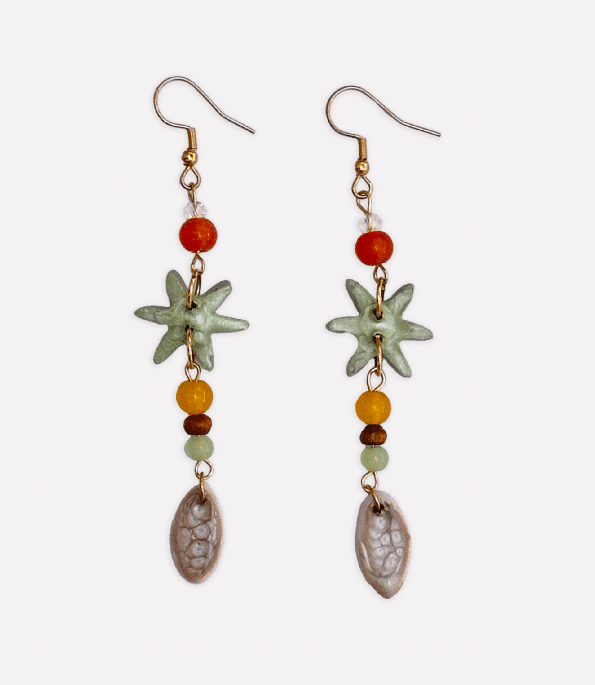 Pendientes piedra multicolor - 2