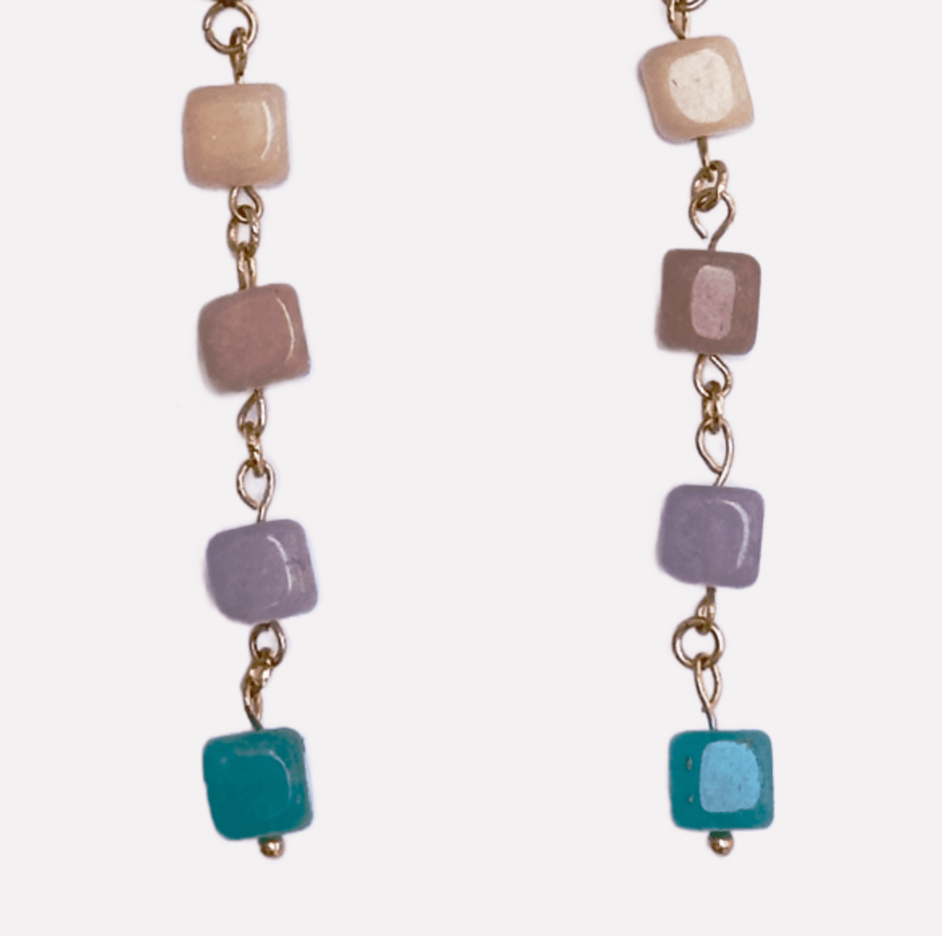 Pendientes piedra multicolor - 2