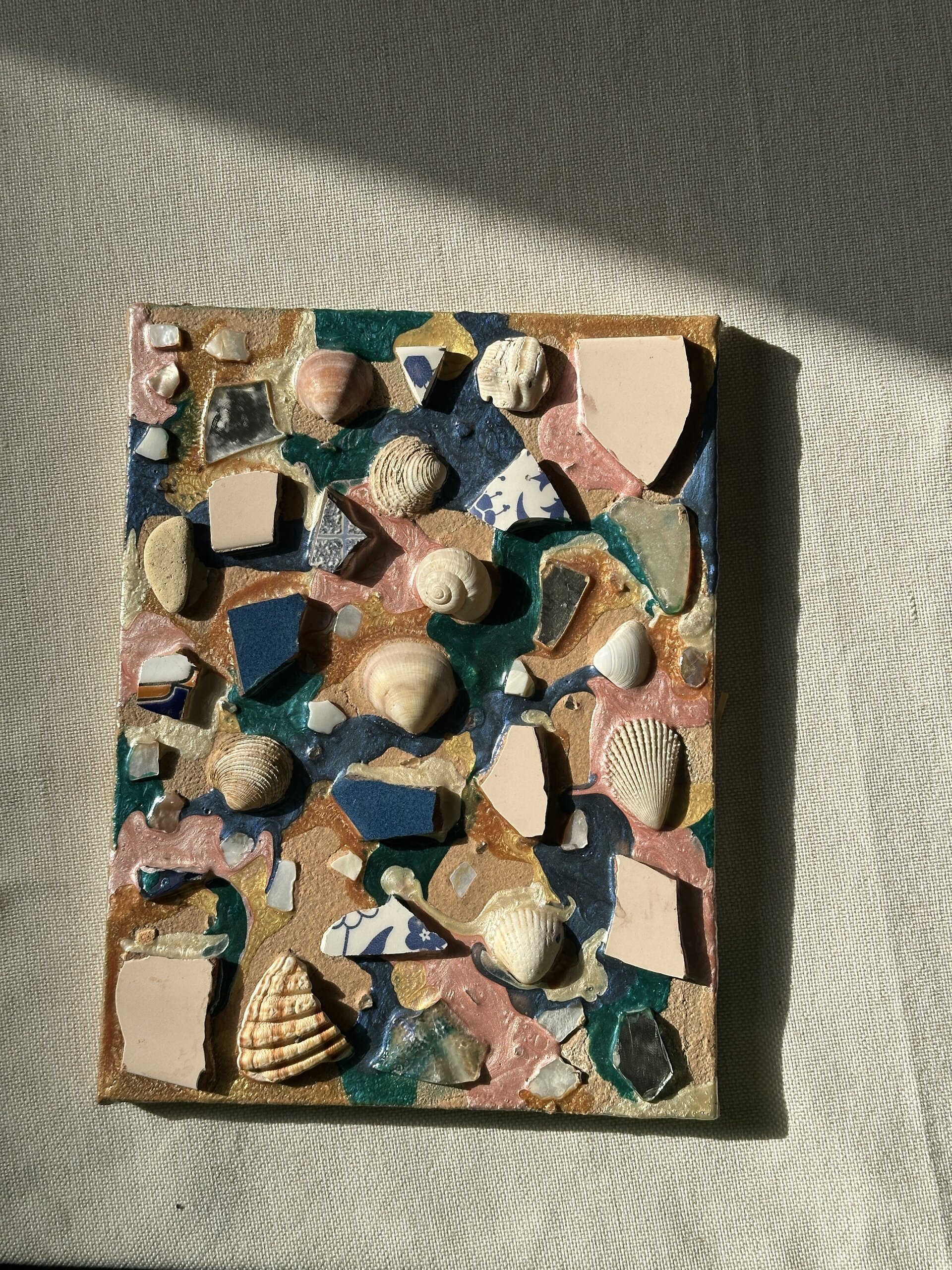 Lienzo original "Fragmentos del mar” - 18x24 cm - 2