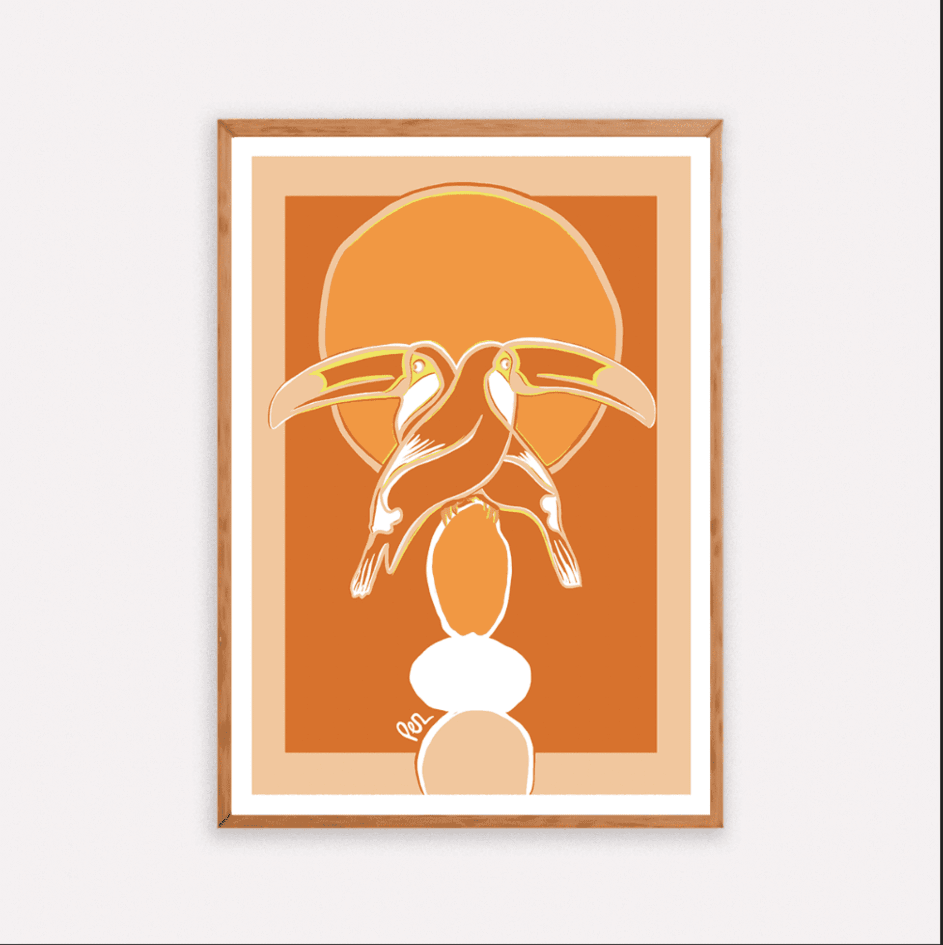 Lámina "Tucanes en Terracota” - A4-A5-A3 - 1